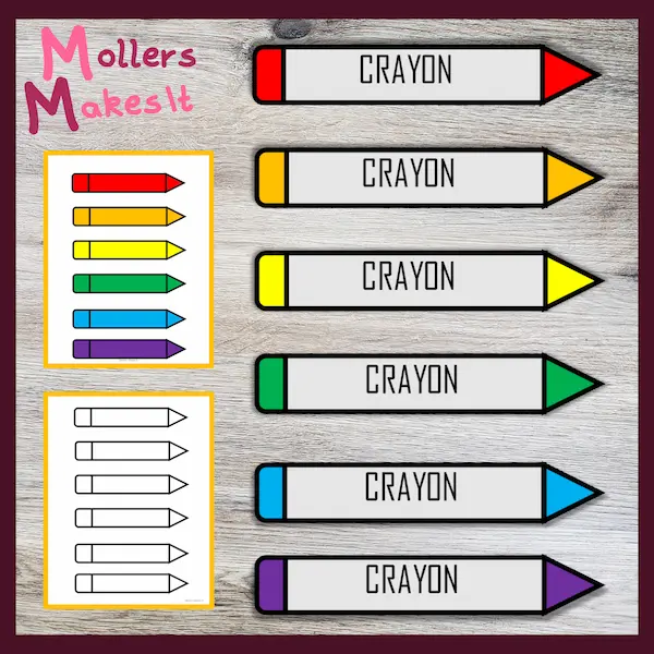 Crayon Craft Template Cut And Glue Mollers Makes It Crayon Craft Template Cut And Glue Mollers Makes It