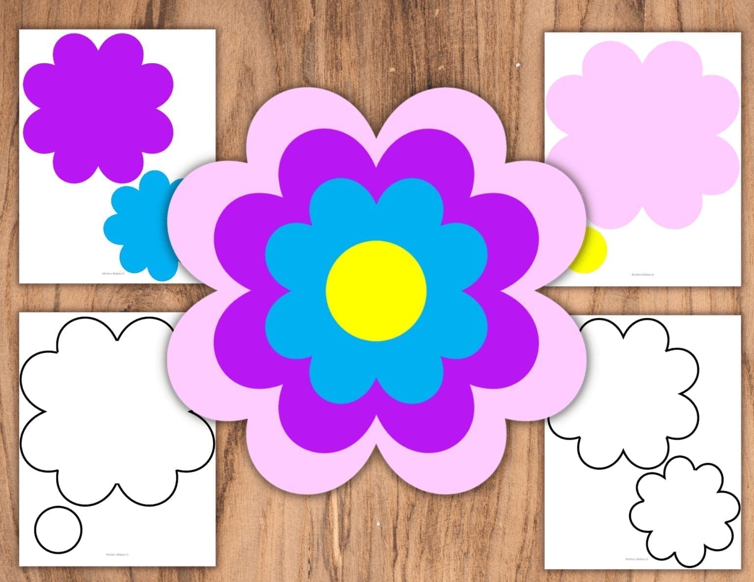 Fun Flower Paper Craft Instructions For Kids-Mollers Makes It