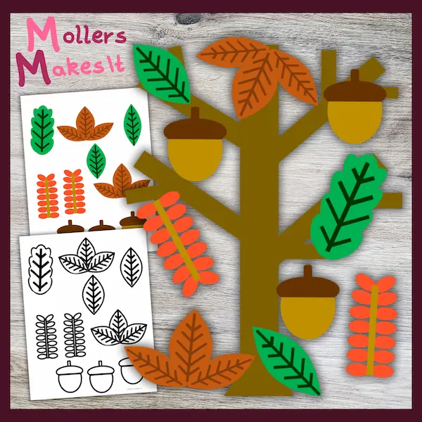 Fall Tree Craft Template Cut And Glue Mollers Makes It Fall Tree Craft Template Cut And Glue Mollers Makes It
