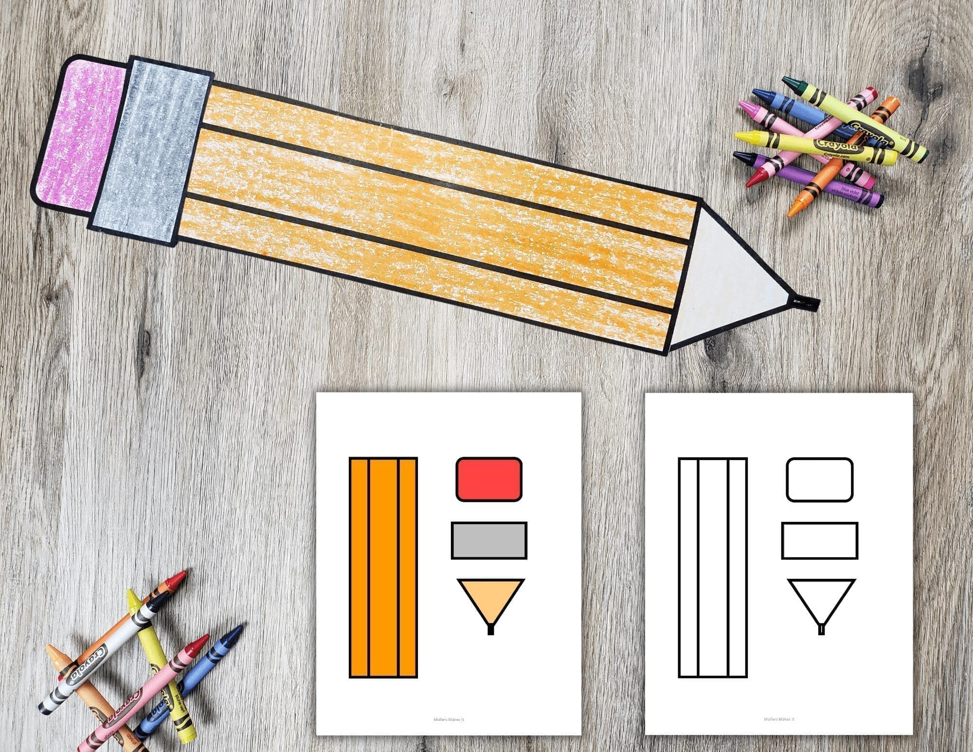 Pencil Paper Craft Instructions For Kids Mollers Makes It Pencil Paper Craft Instructions For Kids Mollers Makes It