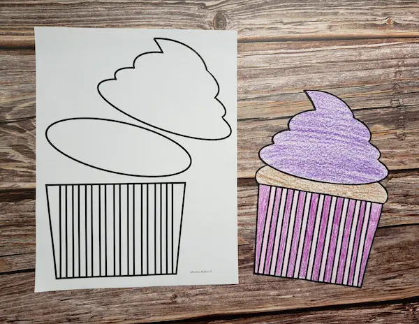 Carefree Cupcake Craft Template Mollers Makes It Carefree Cupcake Craft Template Mollers Makes It