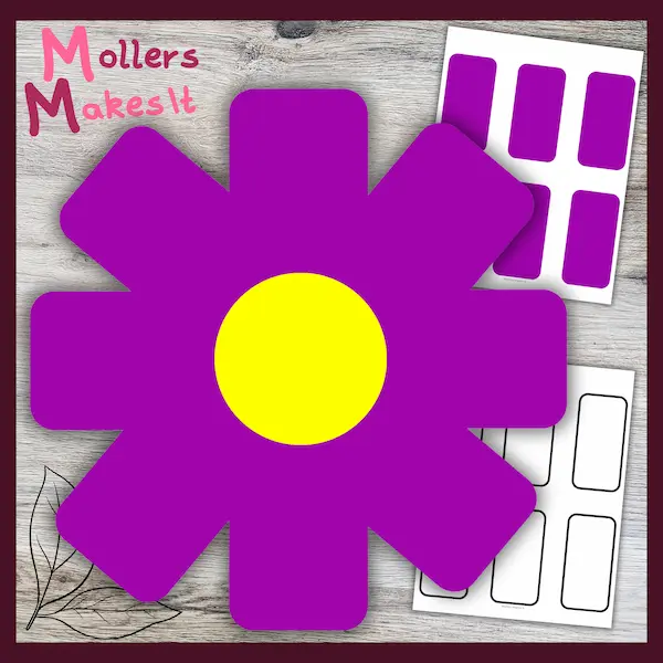 Fancy Flower Craft Template Mollers Makes It