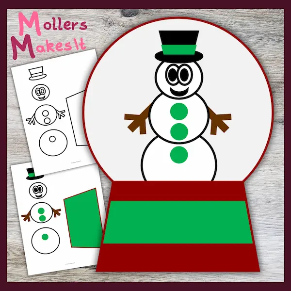 Snowman Snow Globe Craft Template Mollers Makes It Snowman Snow Globe Craft Template Mollers Makes It