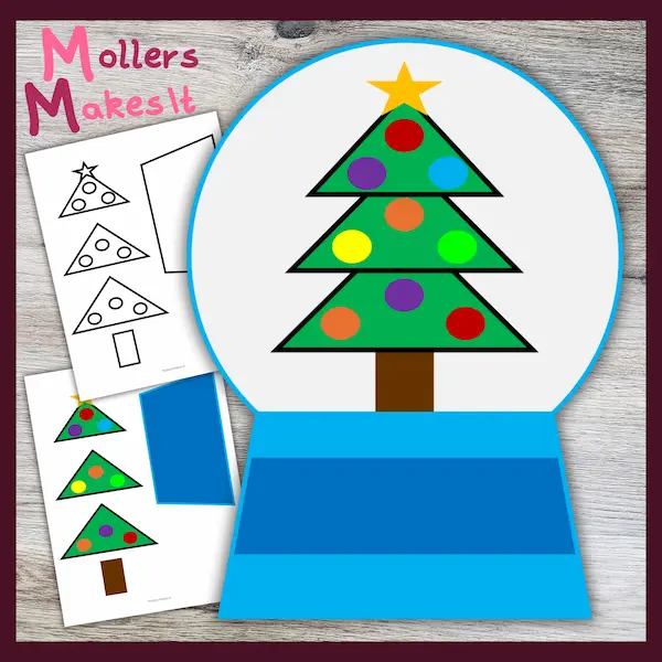 Christmas Tree Snow Globe Craft Template Mollers Makes It Christmas Tree Snow Globe Craft Template Mollers Makes It