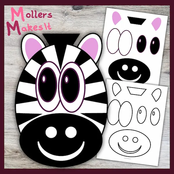 Zebra Craft Template - Mollers Makes It